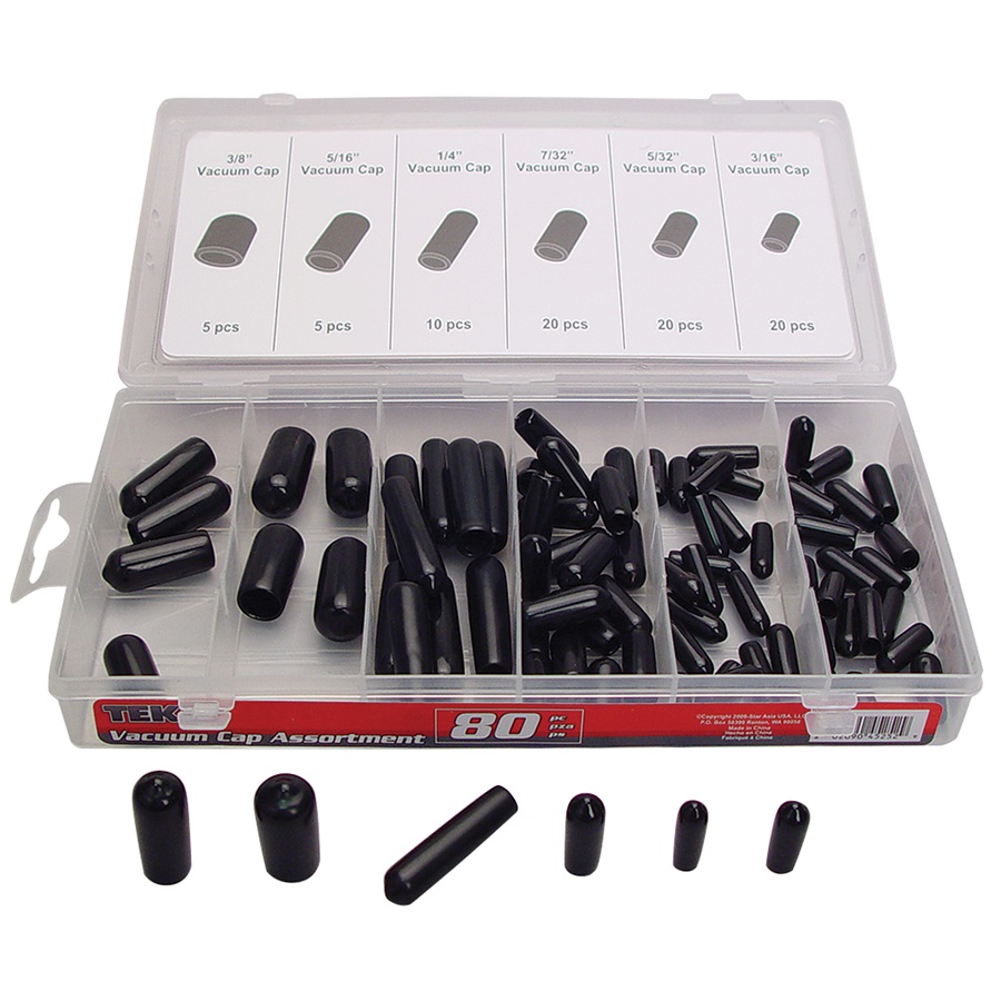 80-Pc Vacuum Cap Assortment - TP Tools & Equipment