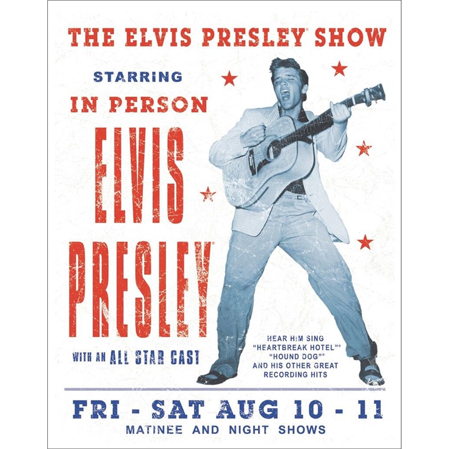 Elvis Presley Show Tin Sign - 12-1/2"W x 16"H