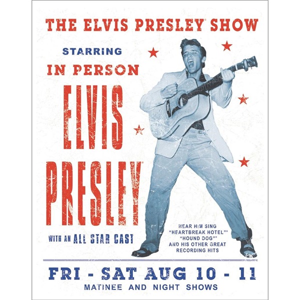 Elvis Presley Show Tin Sign - 12-1/2"W x 16"H