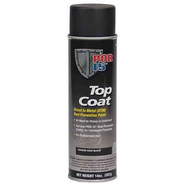 POR-15® Chassis Black Topcoat, 14 oz Spray - TP Tools & Equipment