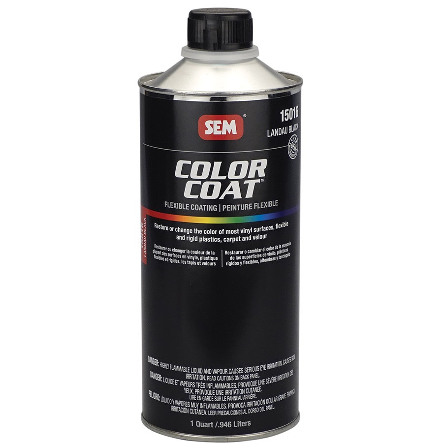 SEM Color Coat Flexible Coating Landau Black Qt TP Tools Equipment